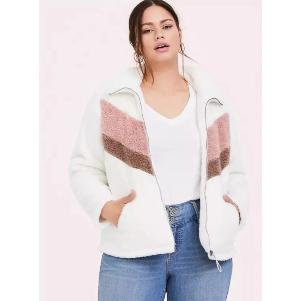 Torrid Plus Size Sherpa Zip Up Jacket Womens Size 5 - Picture 1 of 11